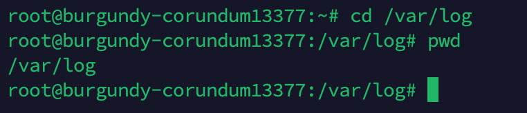 cd var log
